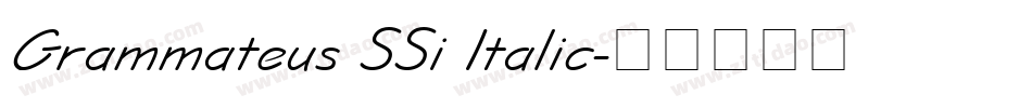 Grammateus SSi Italic字体转换